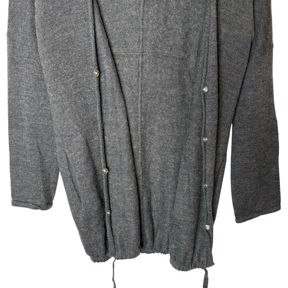 Margaret O’Leary Merino Wool Blend Cardigan Gray Sweater size Small - Picture 4 of 5